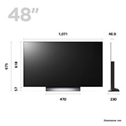 LG OLED evo C3 48 inch 4K Smart TV 2023, OLED48C34LA