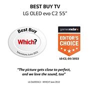 LG OLED evo C2 55 inch TV 2022, OLED55C24LA