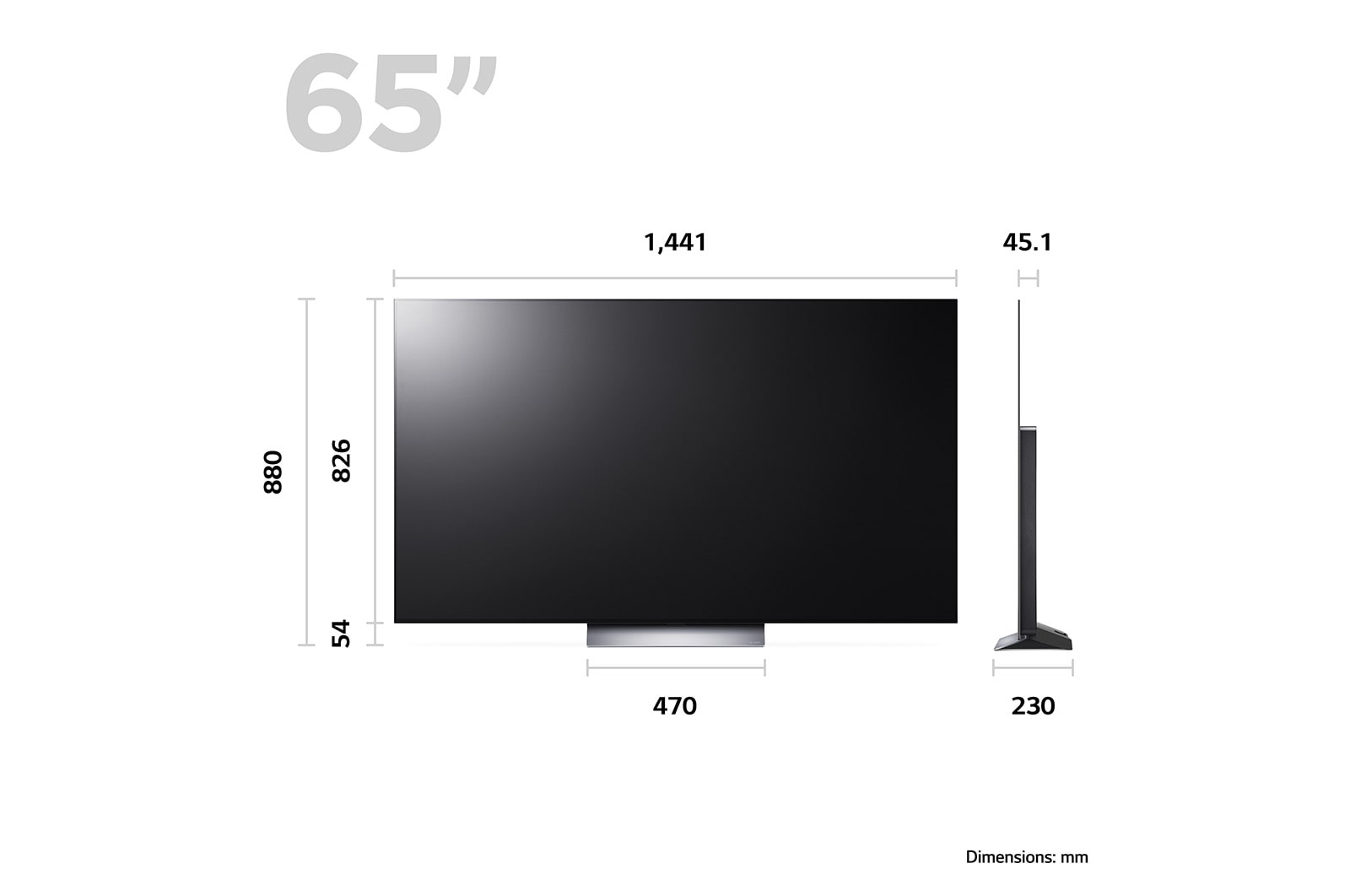 LG OLED evo C3 65 inch 4K Smart TV 2023, OLED65C36LC
