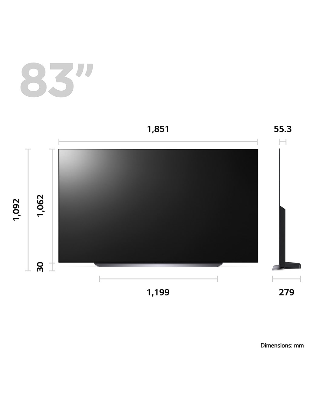 LG OLED evo C3 83 inch 4K Smart TV 2023, OLED83C34LA