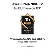 LG OLED evo Gallery Edition G2 83 inch 4K Smart TV 2022, OLED83G26LA
