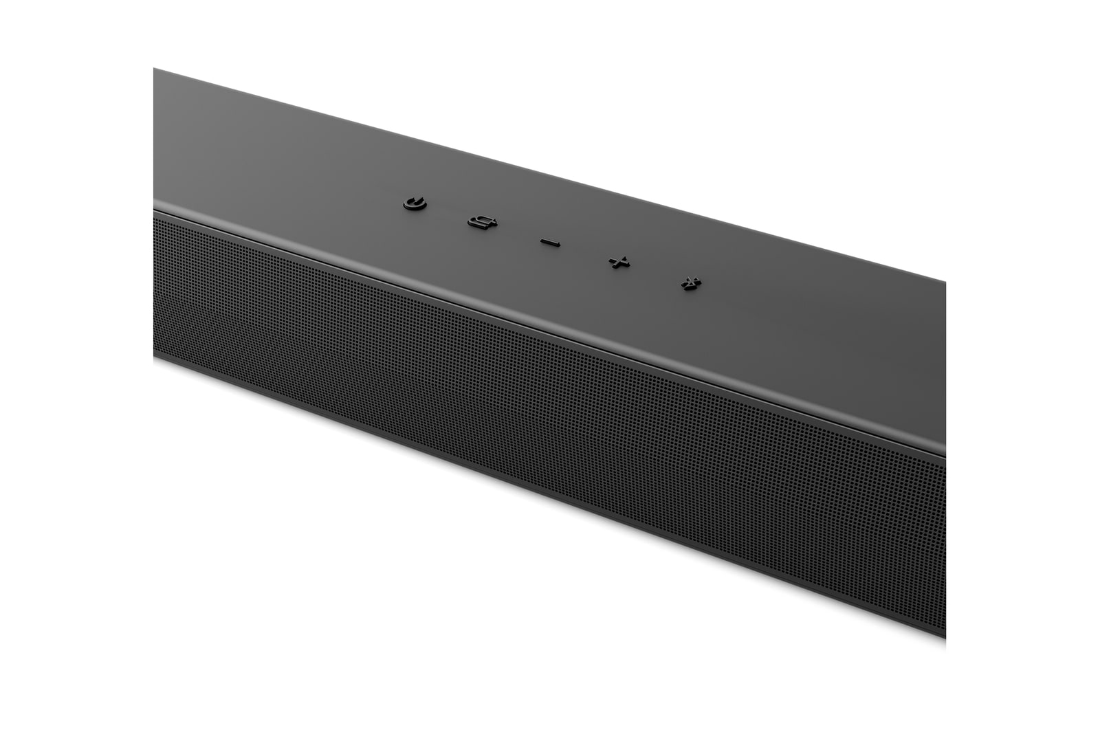 Top angled view of the center of LG Soundbar US60T