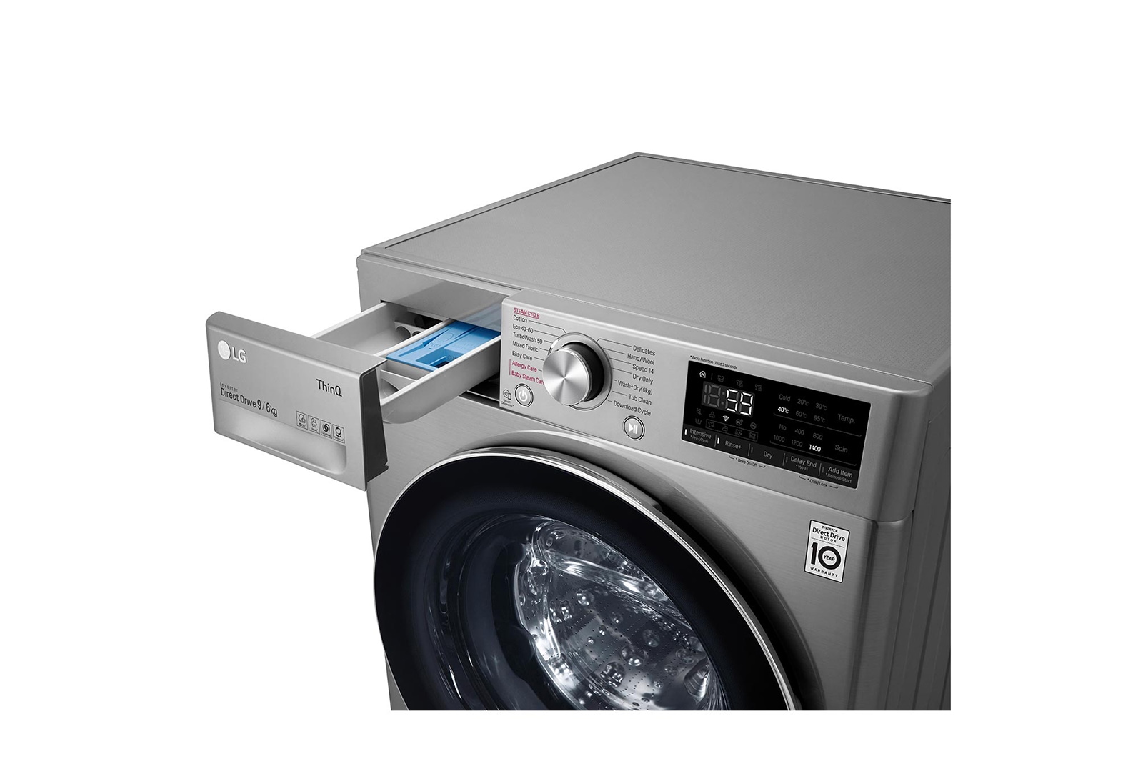 LG 9/6kg Washer Dryer Graphite LG Turbowash?, FWV796STSE