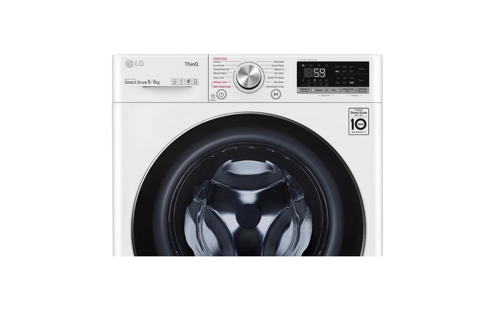LG 9/6kg Washer Dryer White LG Turbowash?, FWV796WTSE