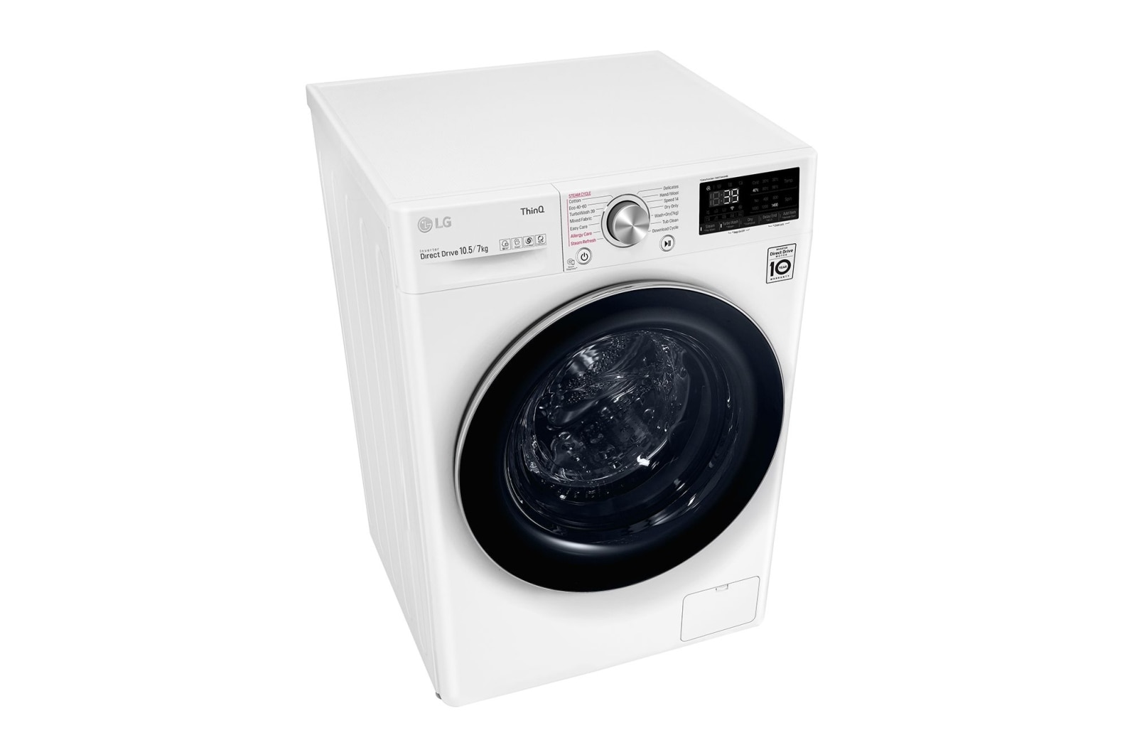 LG 10.5/7kg Washer Dryer White LG Turbowash360?, FWV917WTSE