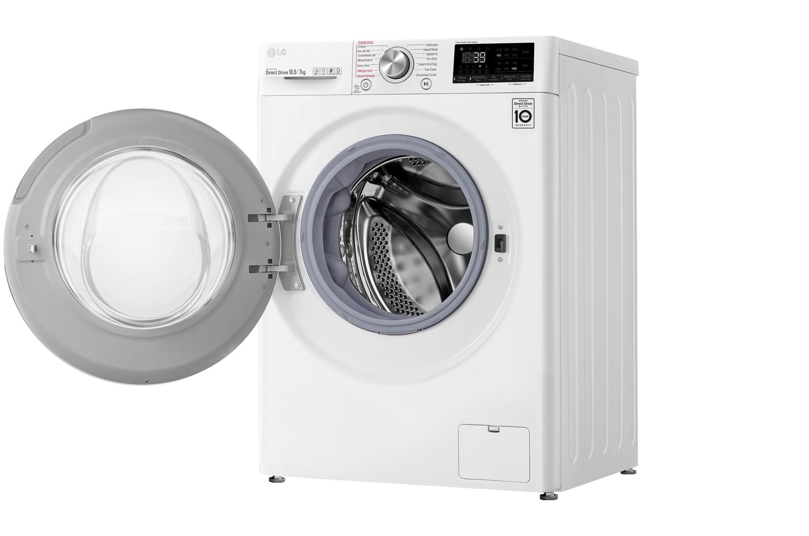 LG 10.5/7kg Washer Dryer White LG Turbowash360?, FWV917WTSE