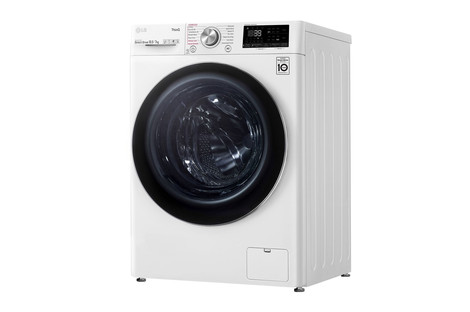 LG 10.5/7kg Washer Dryer White LG Turbowash360?, FWV917WTSE
