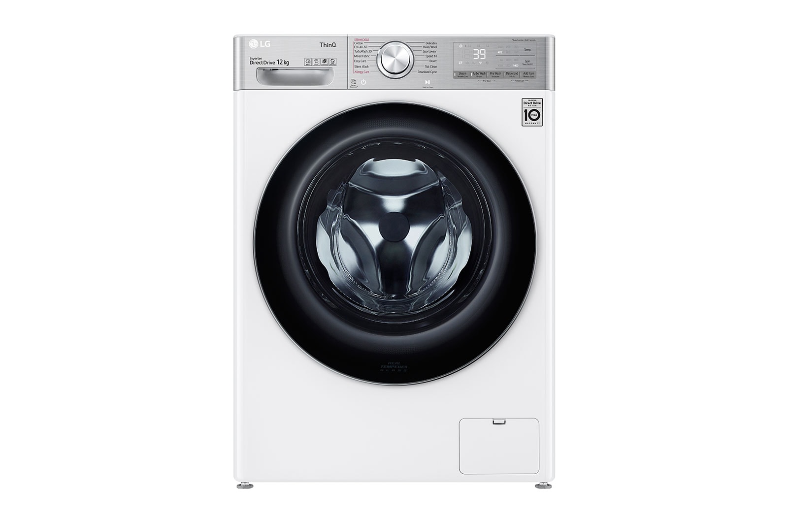 LG 12kg Washing Machine White AI DD?, F4V1012WTSE