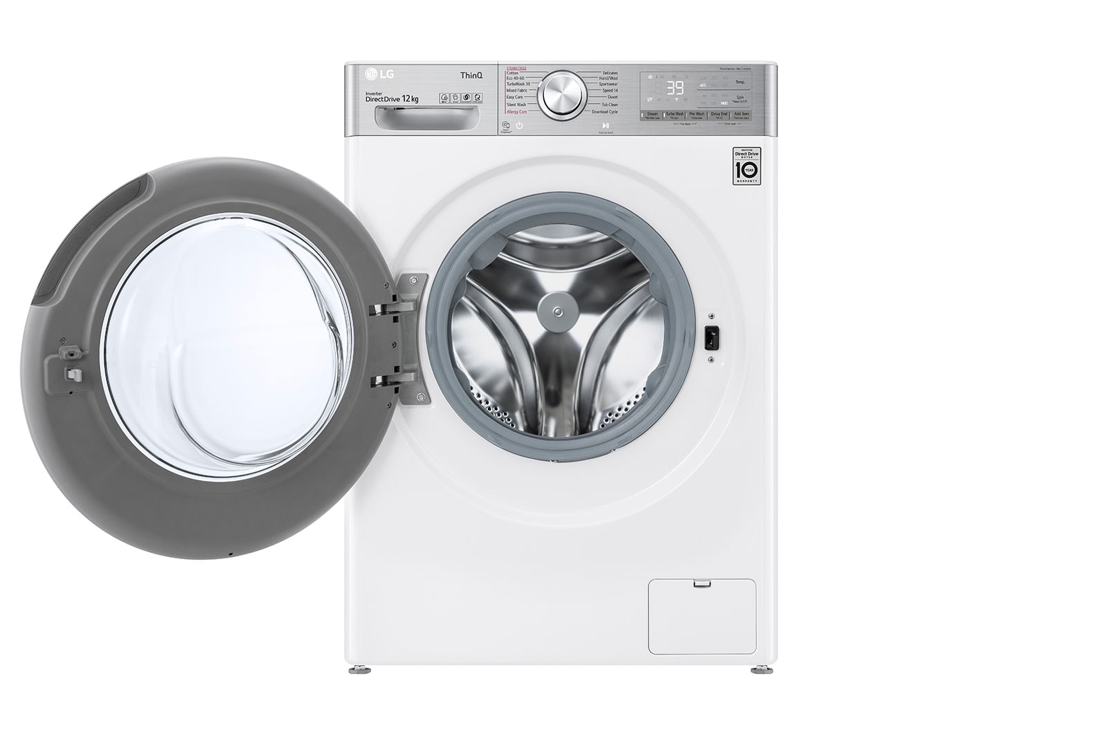 LG 12kg Washing Machine White AI DD?, F4V1012WTSE