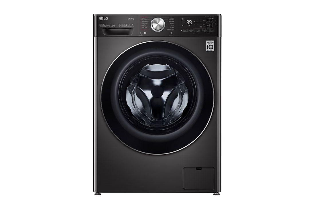 LG 12kg Washing Machine Black Steel AI DD?, F4V1112BTSA