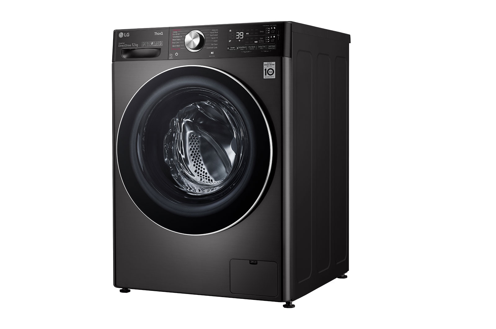 LG 12kg Washing Machine Black Steel AI DD?, F4V1112BTSA