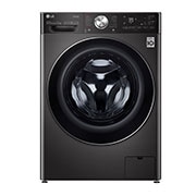 Front view of 12kg Washing Machine Black Steel AI DD?(F4V1112BTSA)