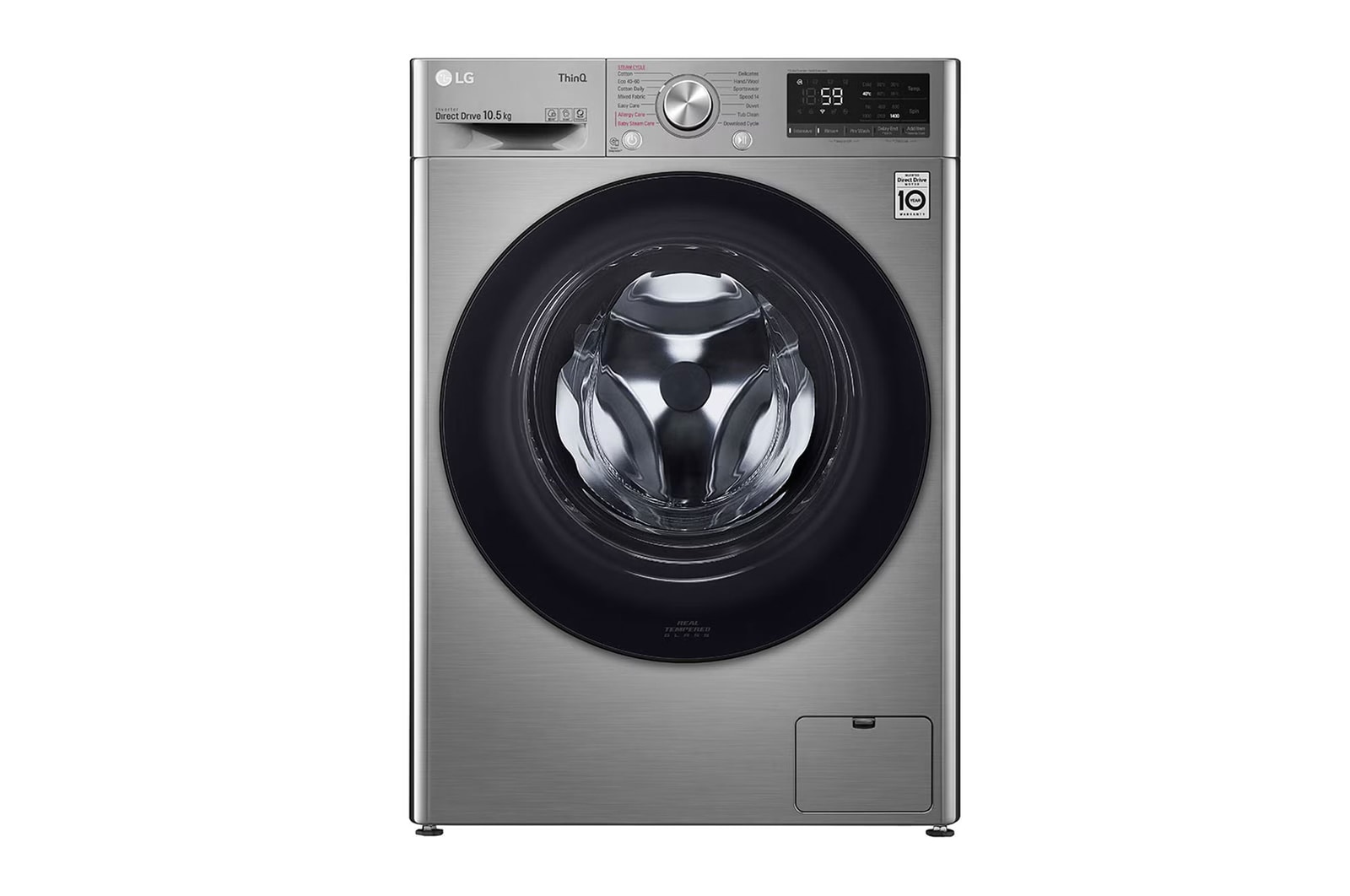 Front view of 10.5kg AI DD? Washing Machine Graphite - F4V510SSE