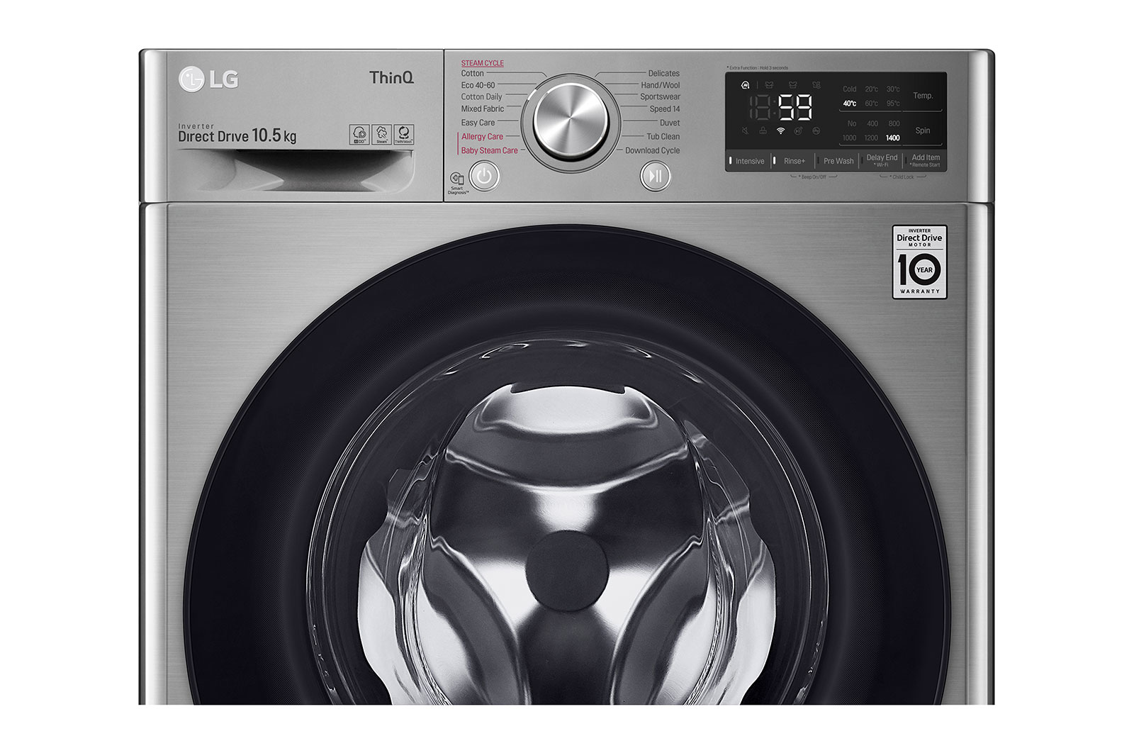 LG 10.5kg Washing Machine Graphite AI DD?, F4V510SSE