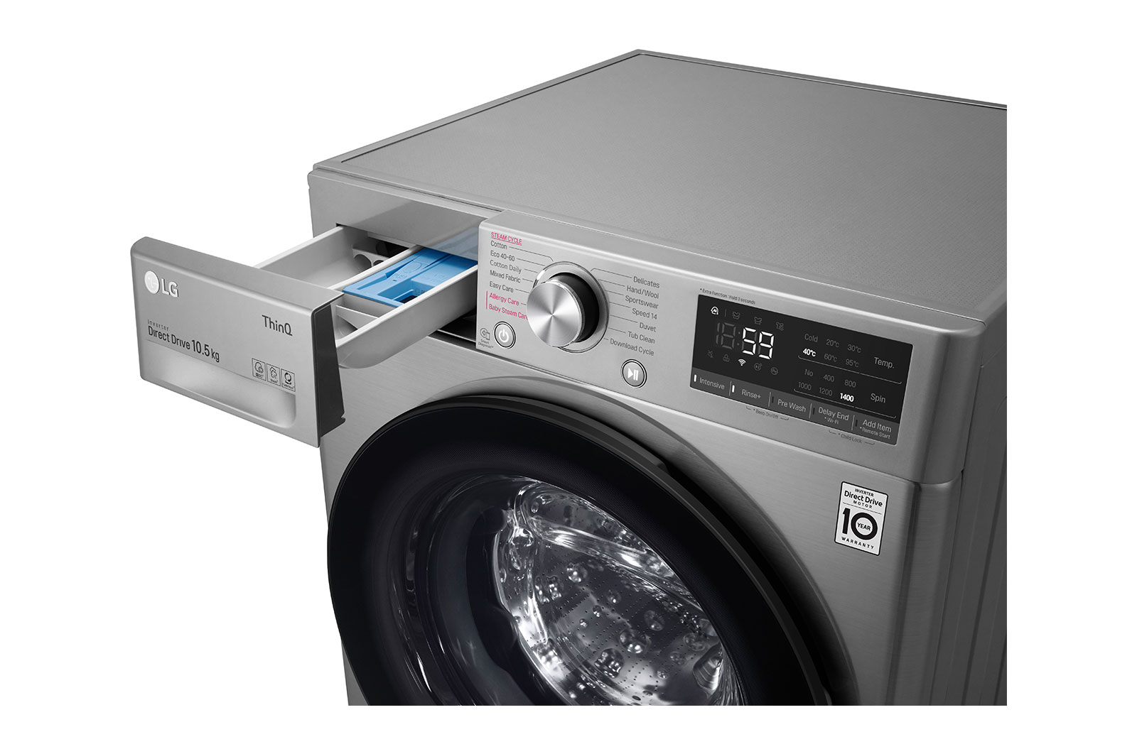 LG 10.5kg Washing Machine Graphite AI DD?, F4V510SSE