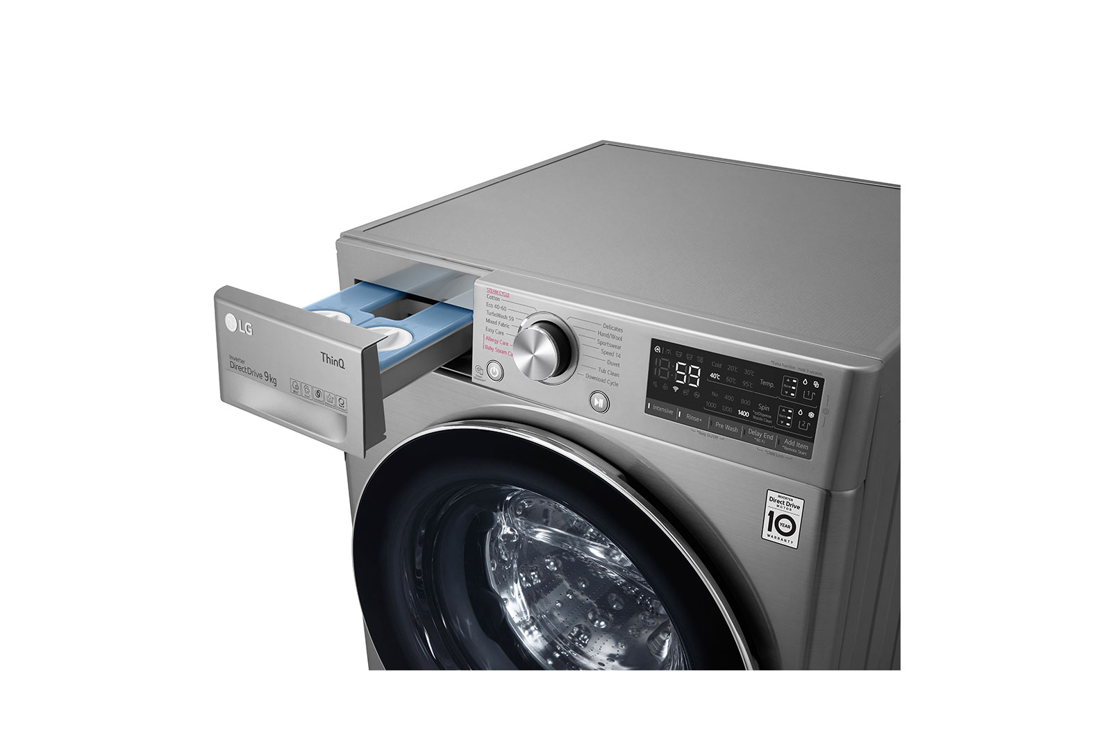 LG 9kg Washing Machine AI DD?, Graphite, F4V709STSA