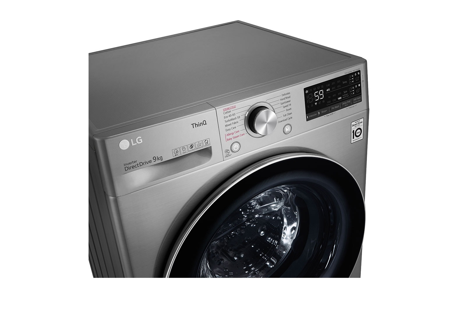 LG 9kg Washing Machine AI DD?, Graphite, F4V709STSA