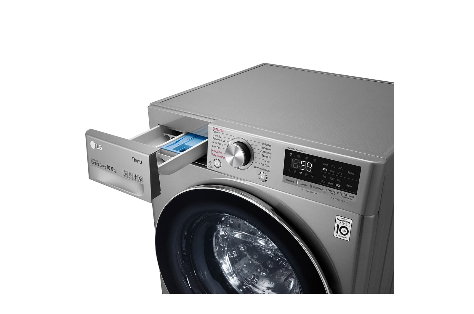 LG 10.5kg Washing Machine Graphite AI DD?, F4V710STSE