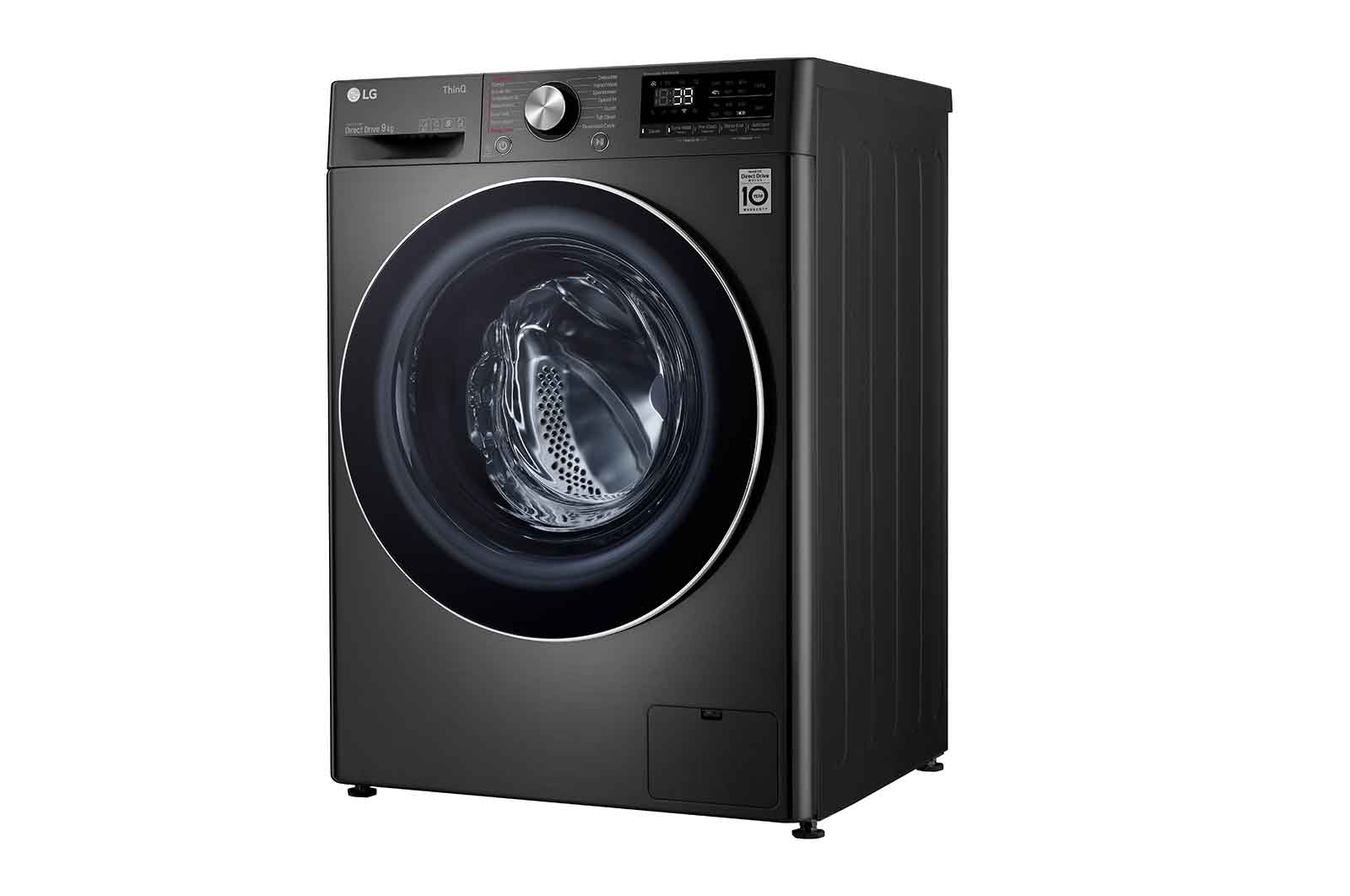 LG 9kg Washing Machine Black Steel AI DD?, F4V909BTSE