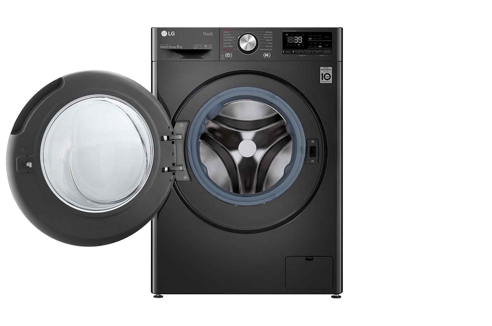 LG 9kg Washing Machine Black Steel AI DD?, F4V909BTSE
