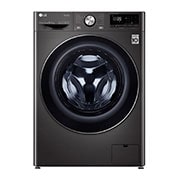 Front view of 10.5kg Washing Machine Black Steel Direct Drive(F4V910BTSE)