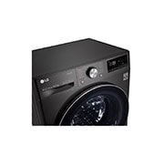 LG 10.5kg Washing Machine Black Steel Direct Drive, F4V910BTSE