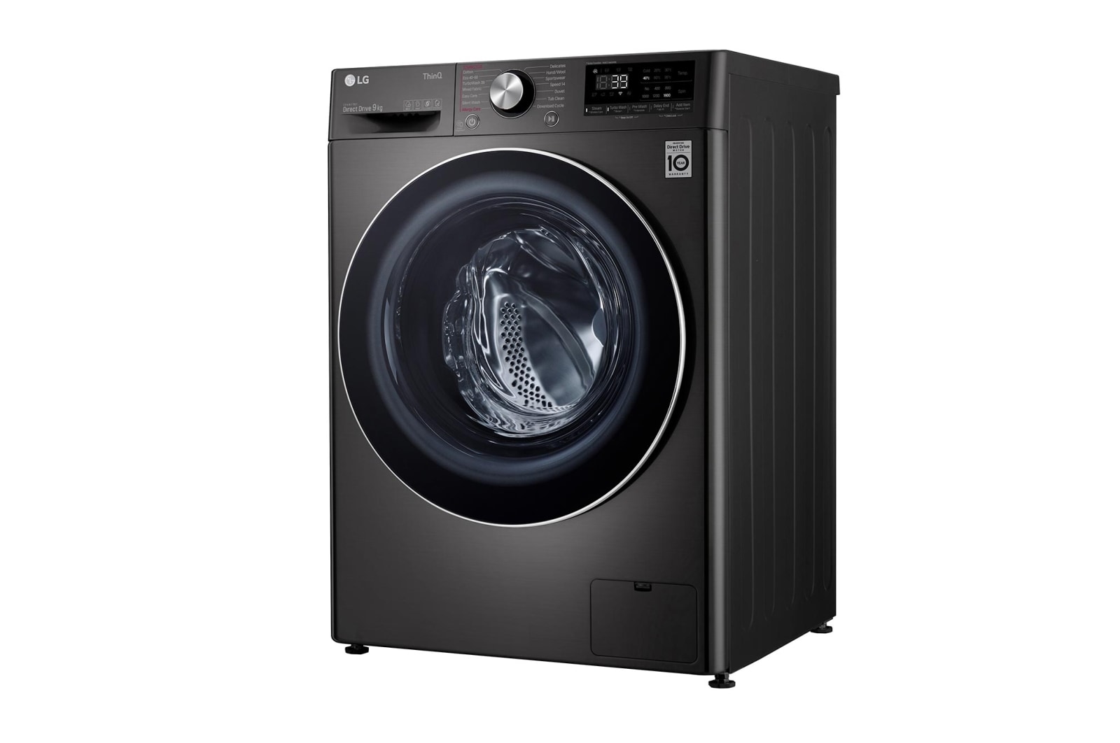 LG 9kg Washing Machine AI DD?, Black Steel, F6V1009BTSE