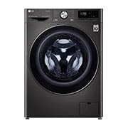 Front view of 9kg Washing Machine Black Steel AI DD?(F6V1009BTSE)