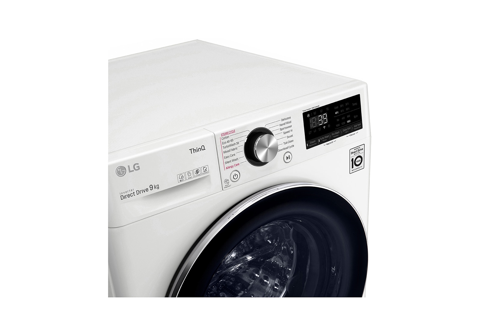 LG 9kg Washing Machine AI DD?, White, F6V1009WTSE