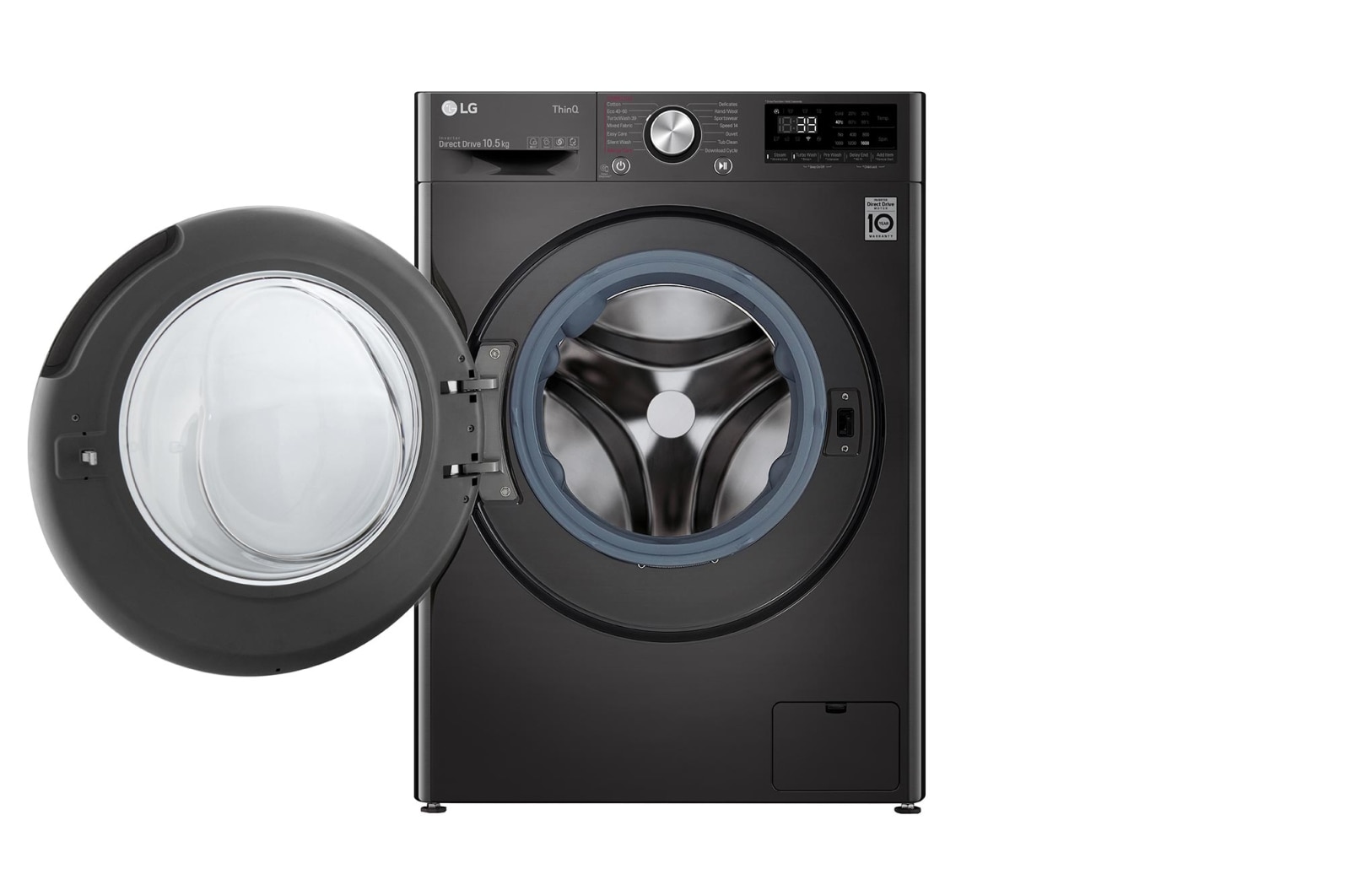 LG 10.5kg Washing Machine Black Steel AI DD?, F6V1010BTSE