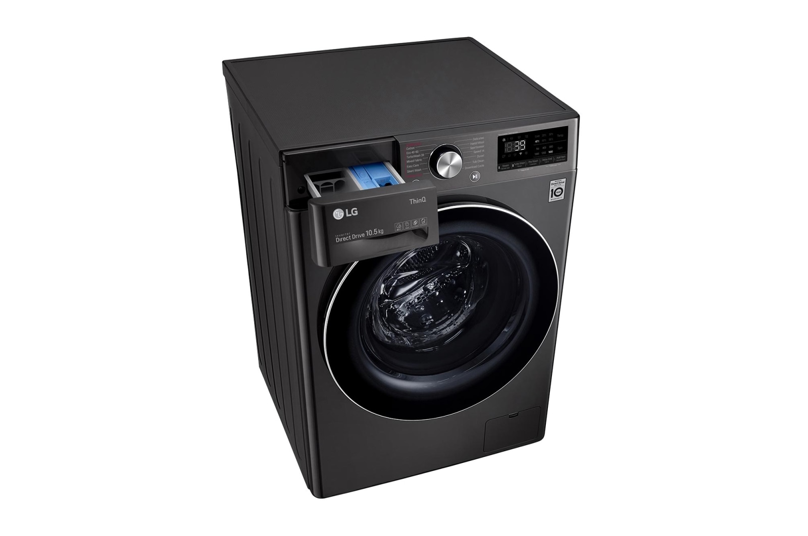 LG 10.5kg Washing Machine Black Steel AI DD?, F6V1010BTSE