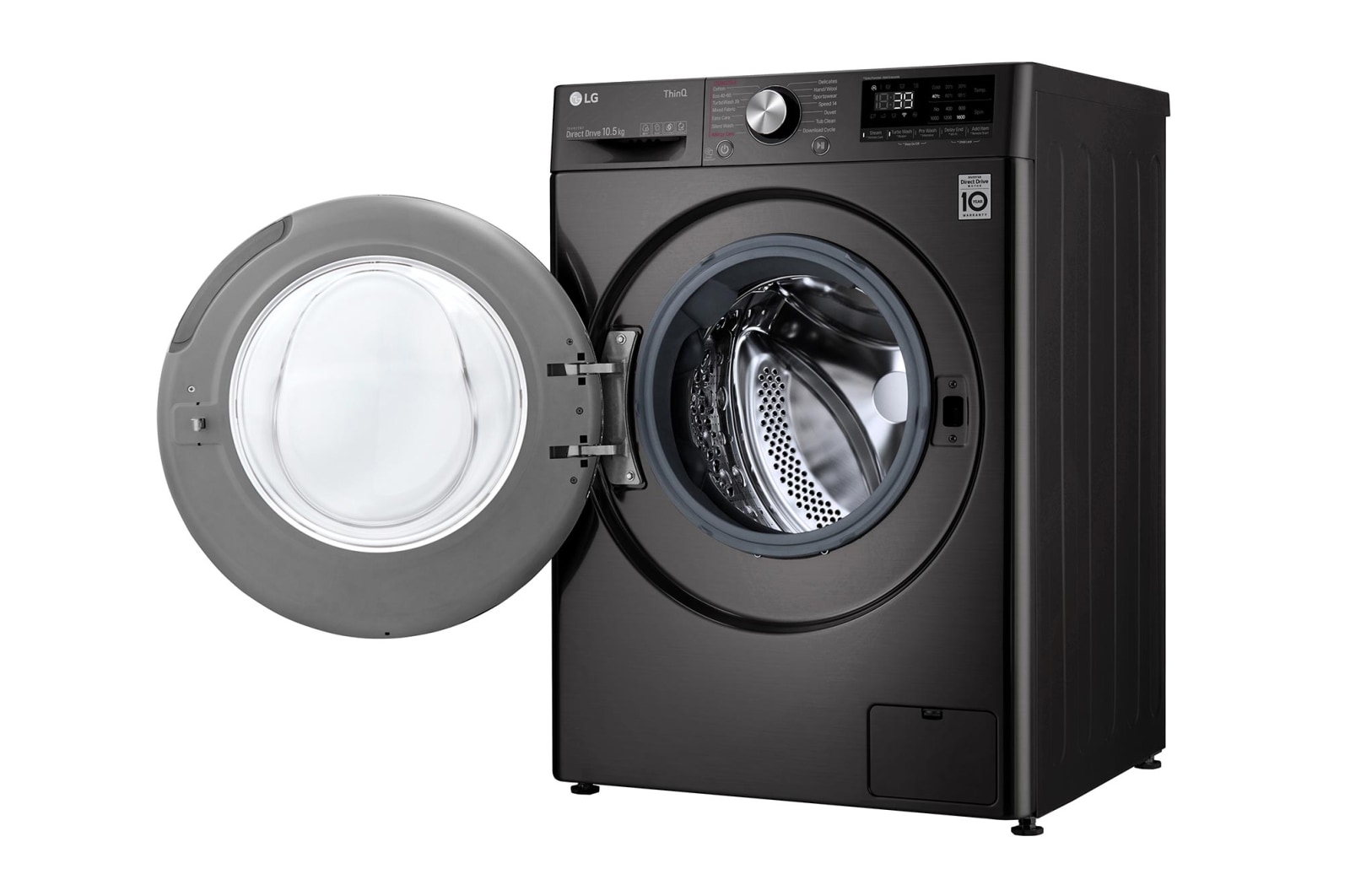 LG 10.5kg Washing Machine Black Steel AI DD?, F6V1010BTSE