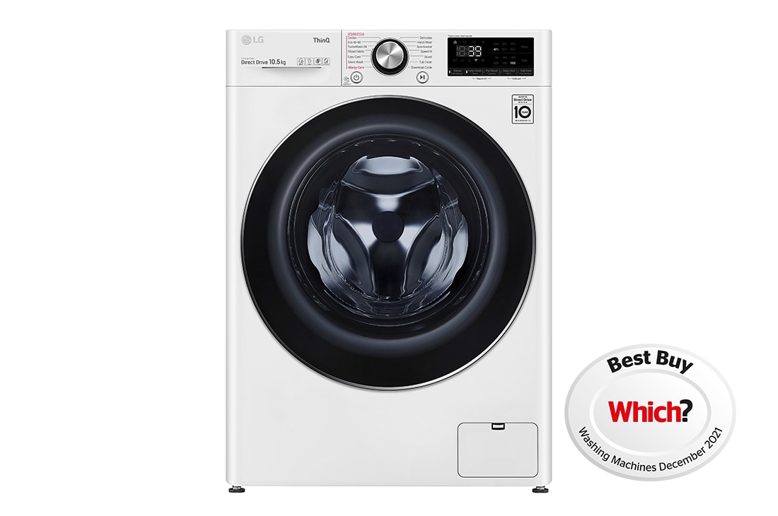 LG 10.5kg Washing Machine AI DD?, White, F6V1010WTSE