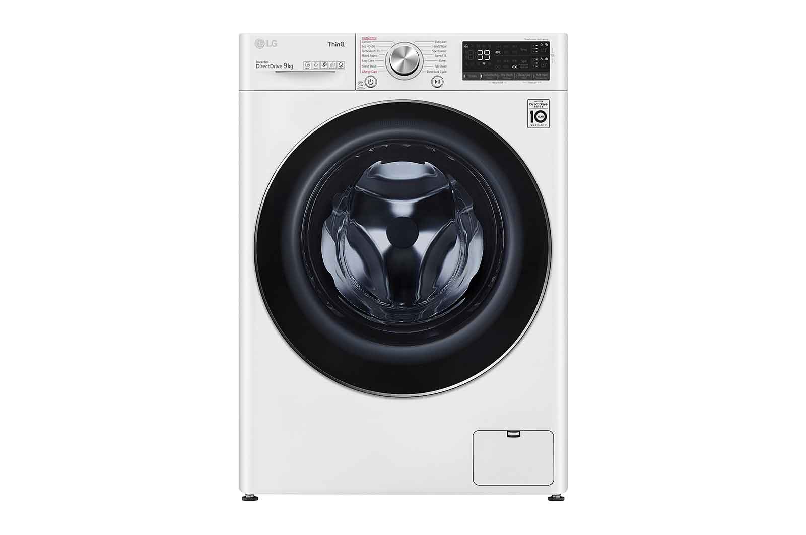 Front view of 9kg Washing Machine White AI DD? - F6V909WTSA