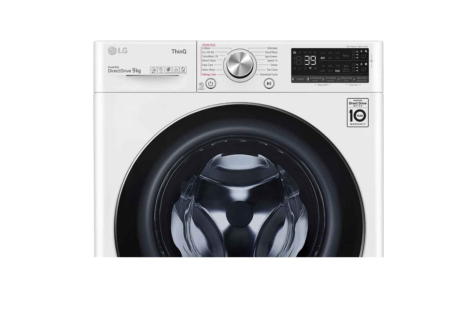 LG 9kg Washing Machine White AI DD?, F6V909WTSA