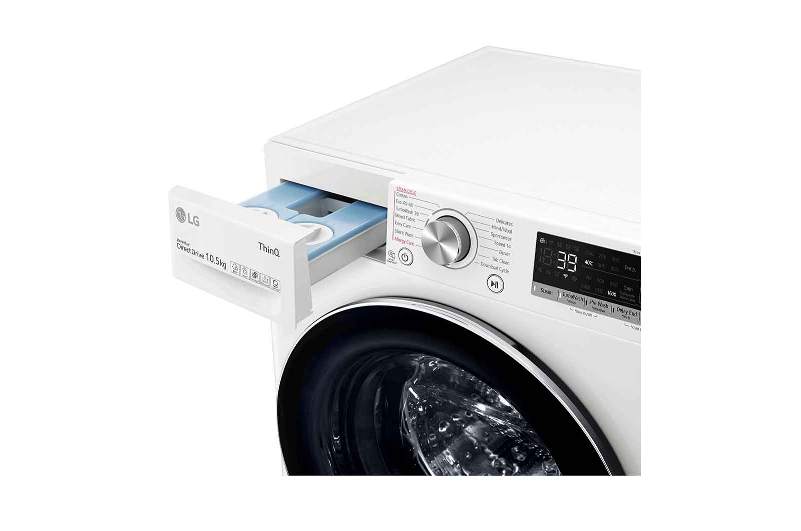 LG 10.5kg Washing Machine White AI DD?, F6V910WTSA