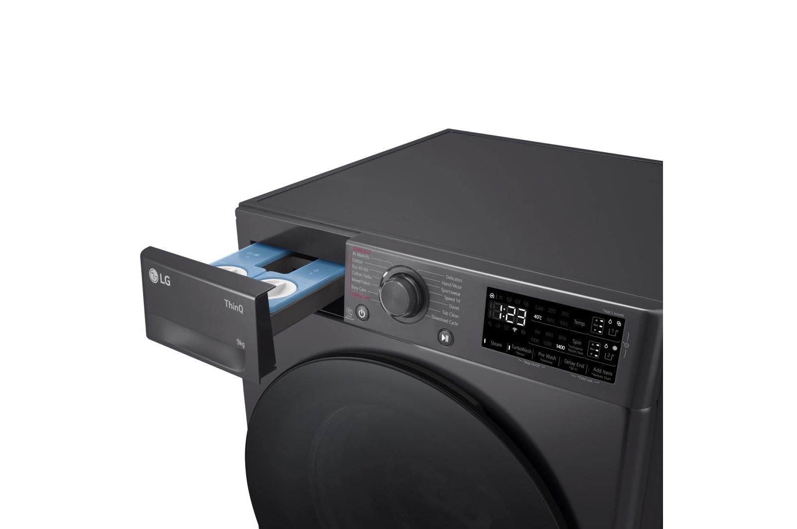 LG 9kg EZDispense? Washing Machine, Slate Grey, F4Y509GBLA1