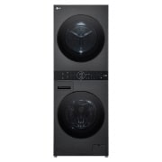 Front view of 12kg/10kg LG WashTower Platinum Black - wt1210bbtn1