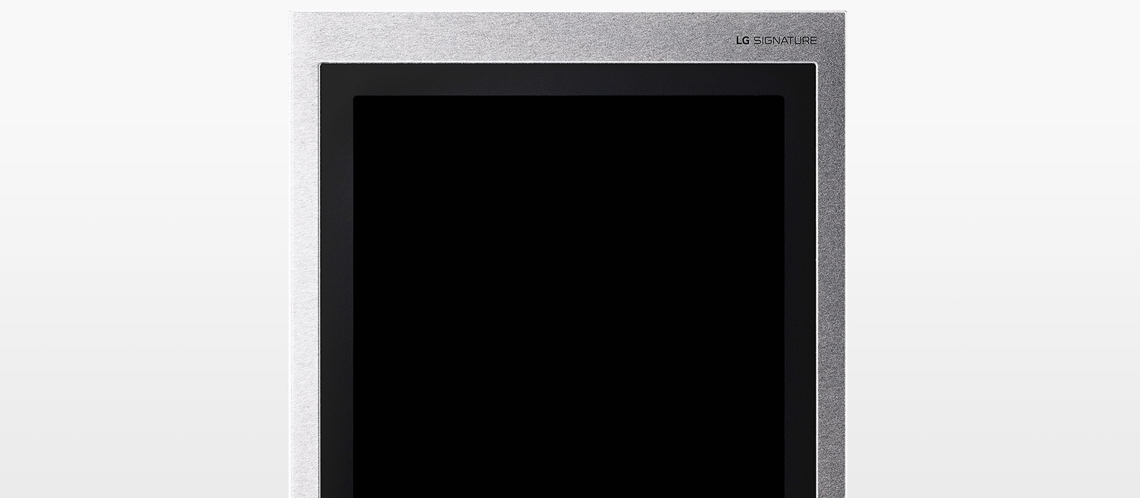 The screen turns black when the red button on the center is slid to the right.