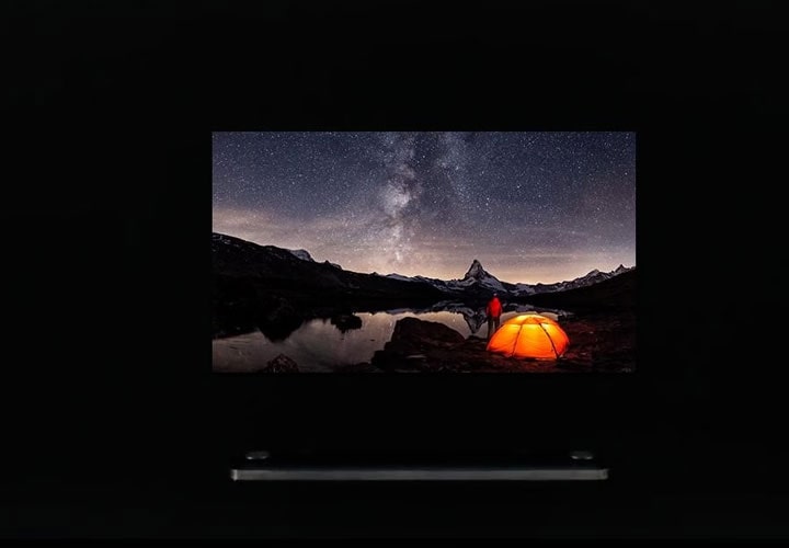 The perfect black feature of LG OLED W7 TV 