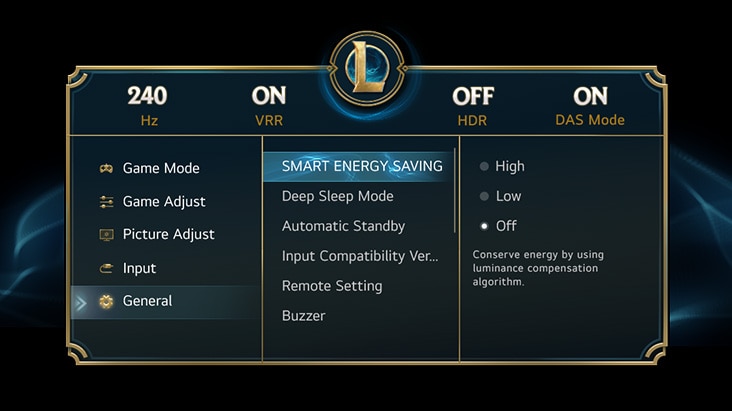 GUI setting image.