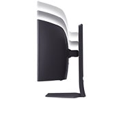 side view with monitor height moving downwards on