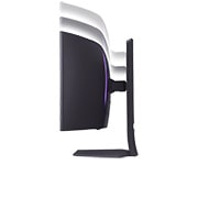 side view with monitor height moving downwards on with lights on