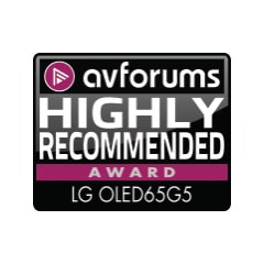 Logo Gi?i ?? c? cao c?a AVForums cho LG OLED65G5.