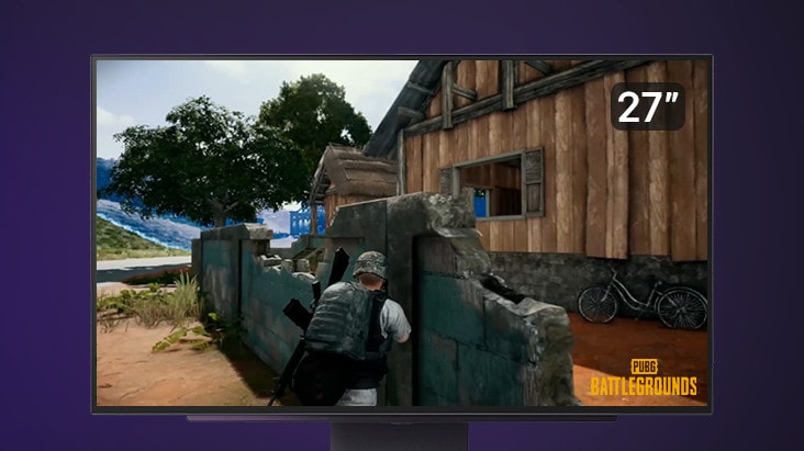 Video minh h?a ch? ?? kích th??c màn hình kép cho th?y màn hình có th? thu nh? t? 27 inch xu?ng còn 24 inch.