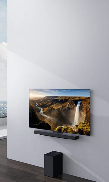 Hình ?nh Soundbar SC9S phù h?p hoàn h?o v?i dòng s?n ph?m LG OLED C