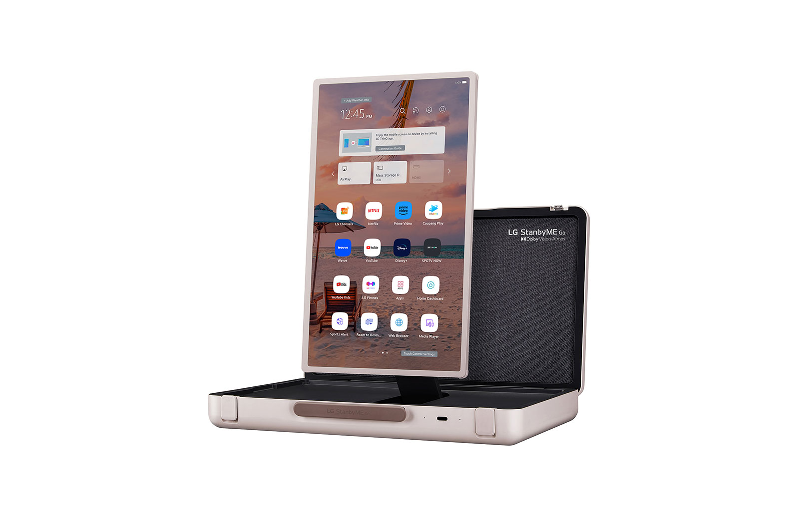 LG Thi?t b? gi?i trí xách tay LG StanbyME Go - 27inch c?m ?ng, kh?ng day, tích h?p pin 3h, 27LX5QKNA