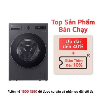 Máy gi?t l?ng ngang LG AI DD? Inverter 15kg màu ?en F2515SNTG