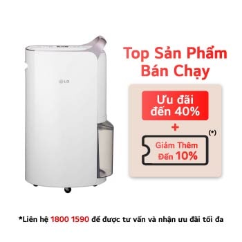 Máy hút ?m Dual Inverter 19L màu tr?ng