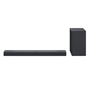 Góc nhìn phía tr??c c?a loa Sound Bar và loa tr?m